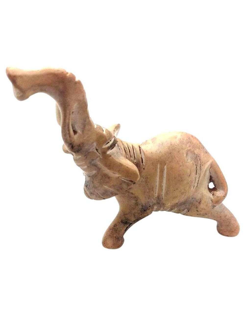 Soapstone African Elephant Figurine Hand Carved Collectible Souvenir Keepsake